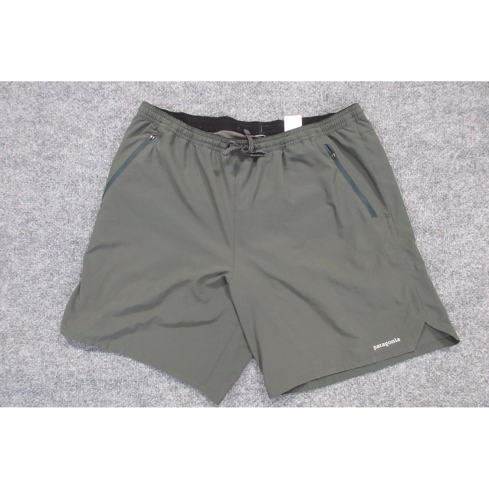 Patagonia Nine Trail Shorts Mens XL Green Quick Dry Zip Pockets  Athletic